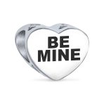 Set of 2 I Love You Princess Heart & Solid Pink Crystal Bead Charm Silver - Image 3
