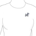 Large Statement Crystal Pet Terrier Dog Brooch Pin Silver Plated - Image 3