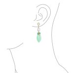 Fine Fashion Dangle Gemstone Earrings with Multi-Color Crystal Beads and Pearls - Image 3
