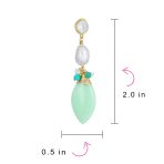 Fine Fashion Dangle Gemstone Earrings with Multi-Color Crystal Beads and Pearls - Image 4