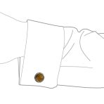 Classic Round Black Onyx Shirt Cufflinks for Men - Sterling Silver Bullet Hinge - Image 9