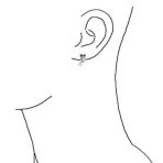 Wise Graduate Owl Stud Earrings Blue Eye Cubic Zirconia CZ with Heart Charm Sterling Silver - Image 4