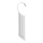 Right Fashion Fringe Cascade Ear Cuff Cartilage Hook Crystal Earring Silver Tone