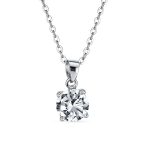 1.5CTW CZ Birthstone Pendant Necklace in Sterling Silver - Image 9