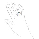 Art Deco Style CZ Cubic Zirconia Baguette Eternity Band Ring Sterling Silver - Image 19