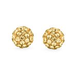 Elegant Glittering Pave Crystals Drop Ball Earrings 8MM - Image 20