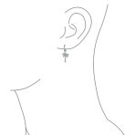 Hawaiian Palm Tree Dangle Chandelier Earrings CZ Cubic Zirconia Sterling Silver - Image 3