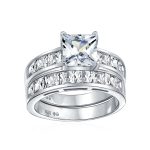 Traditional 2CT Princess Cut Cocktail Statement Ring in Sterling Silver