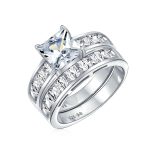 Traditional 2CT Princess Cut Cocktail Statement Ring in Sterling Silver - Image 2