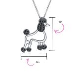 Animal Lover Pink CZ Pet Dog Elegant Poodle Pendant Necklace .925 Sterling Silver - Image 10