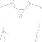 Animal Lover Pink CZ Pet Dog Elegant Poodle Pendant Necklace .925 Sterling Silver - Image 9