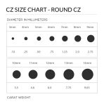 Round Brilliant Cut CZ Stud Earrings Screw Back Rose Gold Sterling Silver 5-9 MM - Image 38