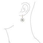 Festive Christmas Jewelry Set CZ Snowflake Earrings and Necklace Gold Plated - Image 4