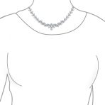 Vintage Style Cocktail CZ Marquise Cut Cubic Zirconia Statement Collar Necklace - Image 3