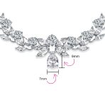 Vintage Style Cocktail CZ Marquise Cut Cubic Zirconia Statement Collar Necklace - Image 4