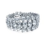 Elegant Multi Row CZ Teardrop Statement Bracelet for Wedding