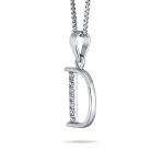 Delicate Pave CZ Block Letter Alphabet Pendant Necklace Sterling Silver - Image 20