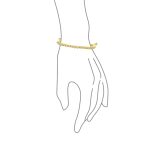 Milgrain Bezel Created Opal Tennis Bolo Bracelet 14K Gold Plated .925 Sterling Silver - Image 6