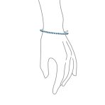 Milgrain Bezel Created Opal Tennis Bolo Bracelet 14K Gold Plated .925 Sterling Silver - Image 5