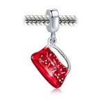 Dangle Charm Bead Red Clutch Purse Sterling Silver for European Bracelet - Image 2
