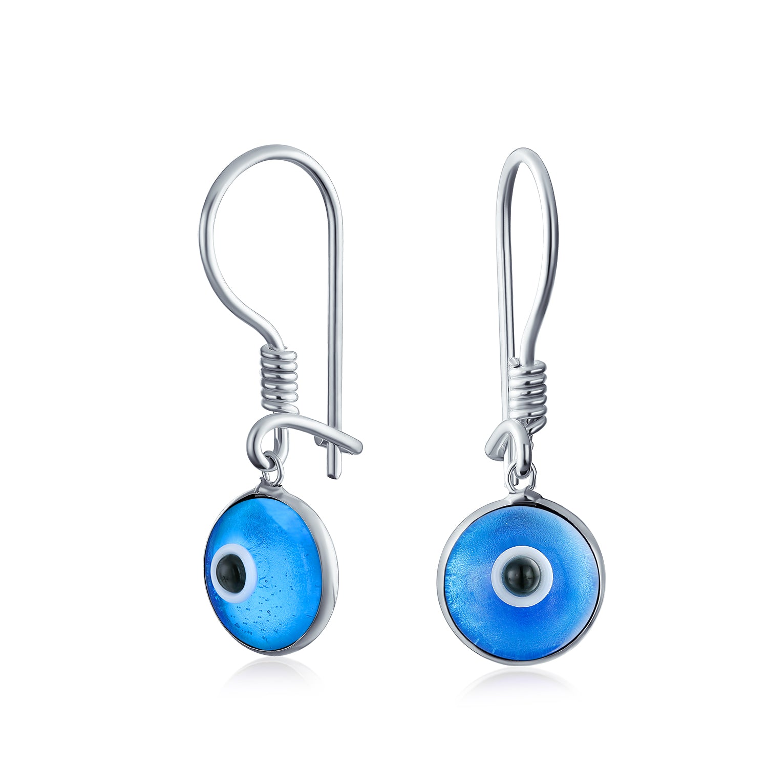 dangle-earrings-evil-eye-blue_iy-oc1214-az_1 Spiritual Protection Multicolor Nazar Evil Eye Dangle Earrings Sterling Silver - Image 1