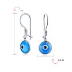 Spiritual Protection Multicolor Nazar Evil Eye Dangle Earrings Sterling Silver - Image 13