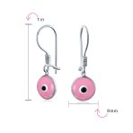 Spiritual Protection Multicolor Nazar Evil Eye Dangle Earrings Sterling Silver - Image 15