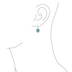 3CT Gemstone Oval Bezel Set Lever Back Dangle Earrings Sterling Silver - Image 15