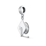 Graduate Trencher Cap Dangle Charm Bead Sterling Silver for European Bracelet - Image 4