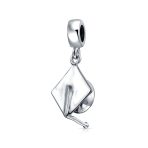 Graduate Trencher Cap Dangle Charm Bead Sterling Silver for European Bracelet - Image 2