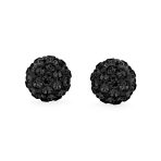Elegant Glittering Pave Crystals Drop Ball Earrings 8MM - Image 13