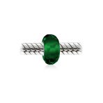 Set of 2 Translucent Murano Faceted Glass Charm Bead with Sterling Silver Core - Image 18