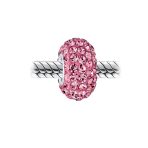 Set of 2 Solid Crystal Spacer Charm Bead Sterling Silver Core - Image 42