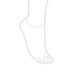Petite 3MM Round Ball Bead Station Chain Anklet Ankle Bracelet Sterling Silver - Image 3