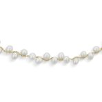 White Freshwater Cultured Baroque Pearl Strand Necklace Choker Adjustable - Image 2