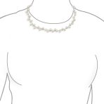White Freshwater Cultured Baroque Pearl Strand Necklace Choker Adjustable - Image 3