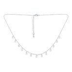 Simple Delicate Cocktail Fashion Crystal Thin Choker Necklace Adjustable