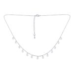 Simple Delicate Cocktail Fashion Crystal Thin Choker Necklace Adjustable