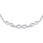 Set of 2 Butterfly & Love Knot CZ Bolo Bracelet Set Sterling Silver Adjustable - Image 4