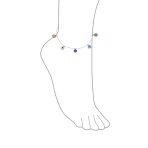 Protection Amulet Evil Eye Anklet Ankle Bracelet Sterling Silver 9-10 Inch - Image 3