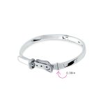 Stacking Belt Buckle Bangle Bracelet Gold Plated Silver - Image 3