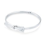 Stacking Belt Buckle Bangle Bracelet Gold Plated Silver