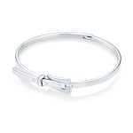 Stacking Belt Buckle Bangle Bracelet Gold Plated Silver
