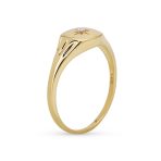 North Star Design Diamond Chip 14K Gold Pinky Ring - Image 2