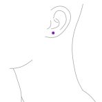 Set of 2 Round Blue Clear CZ Stud Earrings Sterling Silver 5MM Screw Back - Image 29