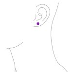 Round Brilliant Cut CZ Stud Earrings Screw Back Rose Gold Sterling Silver 5-9 MM - Image 25