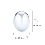 Simple Button Style Dome Clip-On Earrings for Non-Pierced Ears Sterling Silver - Image 4
