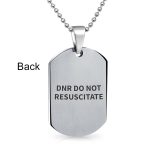 Medical ID Dog Tag Stainless Pendant Necklace 20 Inch - Image 55