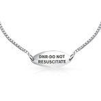 Personalize Medical Alert ID Thin Box Link Bracelet Oval Shape Tag - Image 5