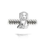 Dog Charm Bead .925 Sterling Silver European Bracelet for Pet Lover - Image 2